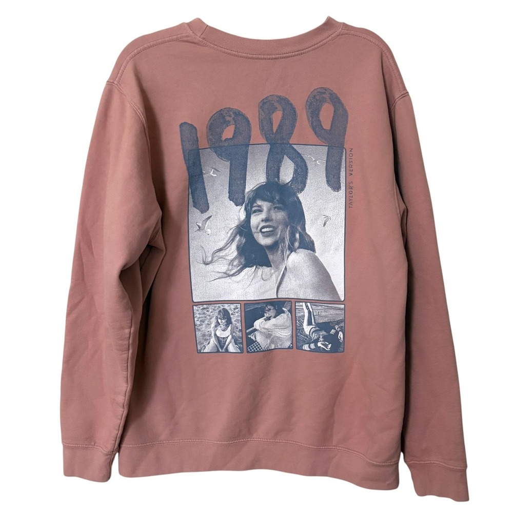 Taylor Swift Womens M Sweatshirt Rose Pink 1989 Taylors Version Graphic Concert